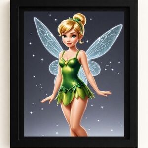 Green Fairy Wall Art Print - Sparkling Wings